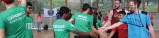 Young people celebrating after a match